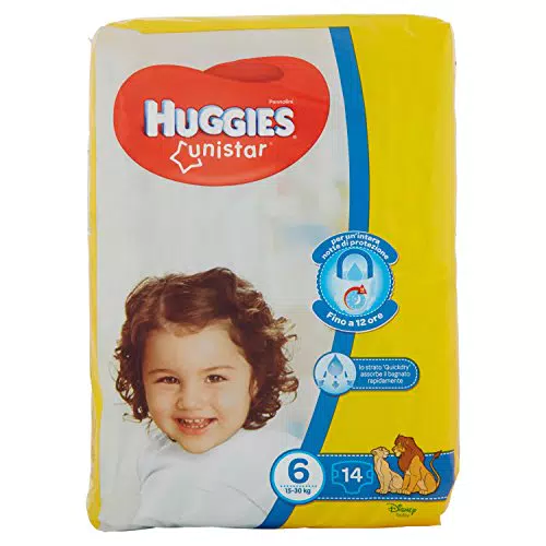 Huggies Unistar Pannolini, Taglia 6, Confezione da 14 Pezzi