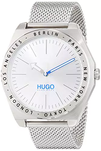 HUGO Orologio Analogico Quarzo Unisex-Adulto con Cinturino in Acciaio Inox 1530107