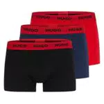 HUGO Trunk boxer aderenti, pacco da 3, XS