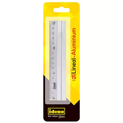 Idena 602121 - Righello in alluminio, 15 cm, argento