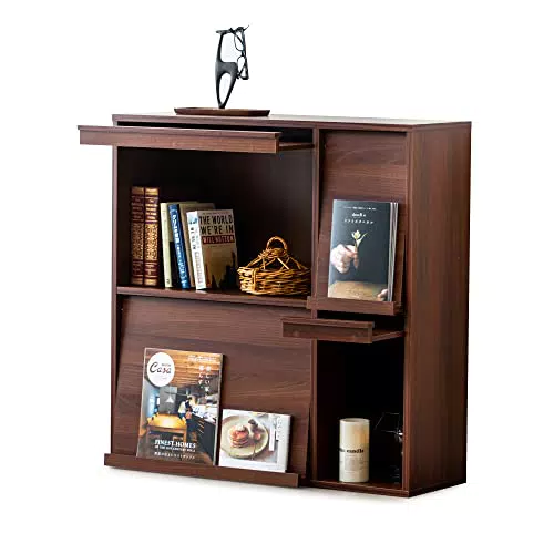 Iris Ohyama Storage unit with 4 folding doors, Wooden Cabinet