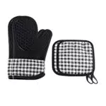 Irishom 2 PZ Guanti da Forno Resistenti al Calore 2 PZ Presine Guanti Isolati Antiscivolo Guanti in Silicone A Microonde per Cucinare Cuocere al Forno Fumatore Camino