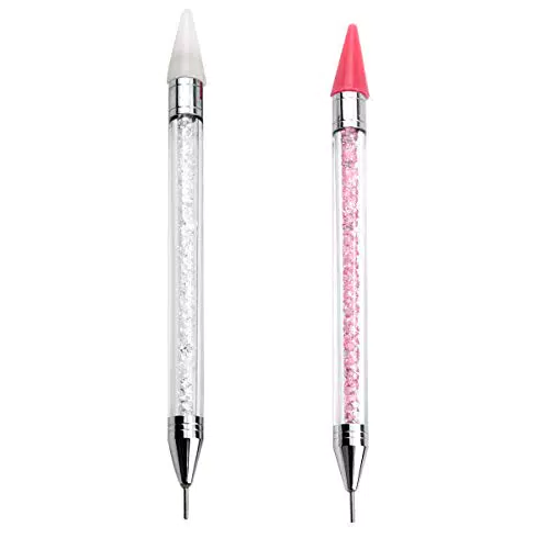 Jinlaili 2PCS Penna per Strass Nails, Penna per Punteggiatura