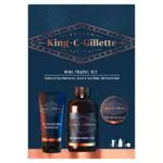King C. Gillette Mini Kit Da Viaggio Essenziale Per La Cura Della Barba: Crema Idratante Per Barba E Viso 30 ml + Detergente barba e viso 60 ml + Balsamo delicato da barba 25 ml