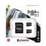 Kingston Canvas Select Plus SDCS2/64GB-2P1A Scheda microSD Classe 10