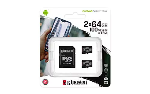Kingston Canvas Select Plus SDCS2/64GB-2P1A Scheda microSD Classe 10
