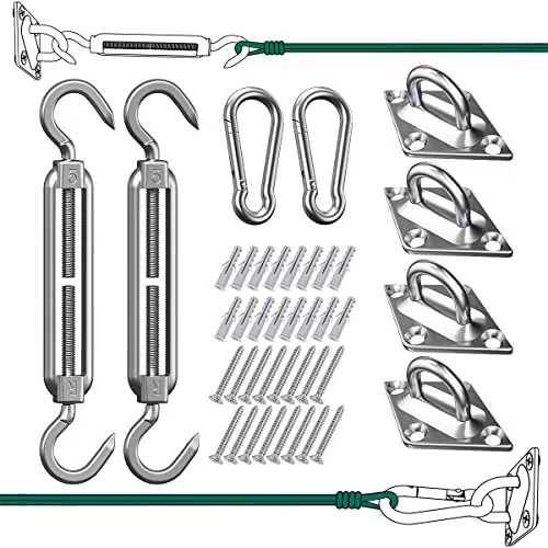 Kit di Fissaggio per Vela Parasole - Acciaio Inossidabile Kit di Fissaggio per Tenda a vela