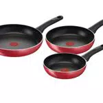 Lagostina Cucina Mediterranea Set di Padelle Antiaderenti in Alluminio Ø 20/24/28 cm, 3 Pezzi