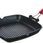 Lagostina Linea Rossa Grill Bistecchiera Antiaderente Quadrata in Alluminio
