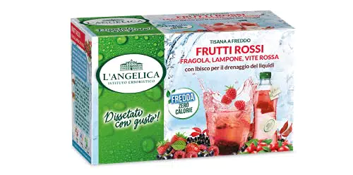 L'Angelica, Tisana a Freddo Frutti Rossi, 10 Confezioni da 18 Filtri Ciascuna