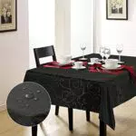 Lecwoll Tovaglia Impermeabile Tovaglia Rettangolare fantasia Jacquard, 90x90 cm