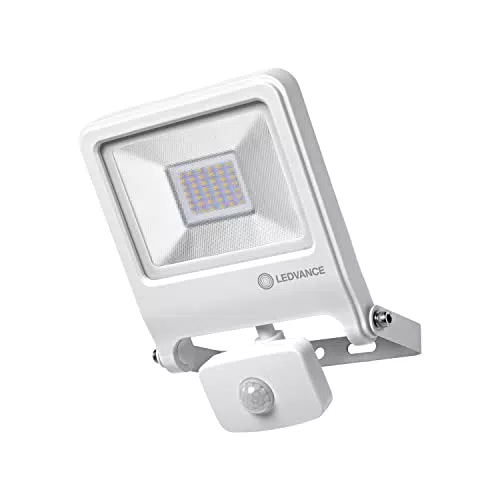 LEDVANCE Endura Flood Proiettore da Esterno con Sensore Nero 30W Luce Calda 3000K