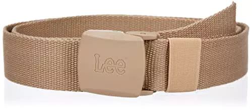 Lee Logo Webbing Belt Cintura, Sand, W100 / L00 Uomini