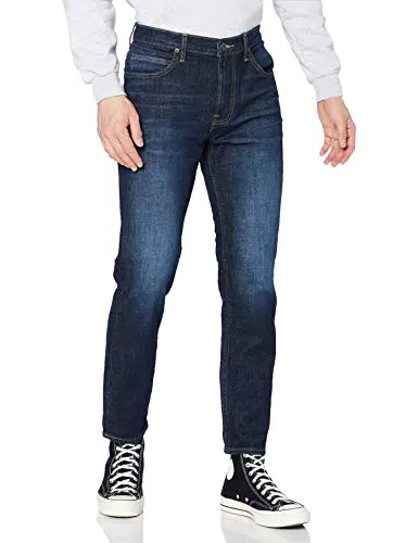 Lee Rider Cropped Jeans Uomo, Blu, 42IT()