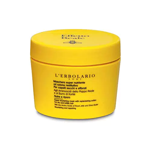L'Erbolario Maschera Capelli Super Nutriente Effetto Reale con Pappa Reale e Burro di Karité