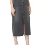 Levi's Slit Front Skirt Z6236 Gray Worn In, Jeans Donna, 25