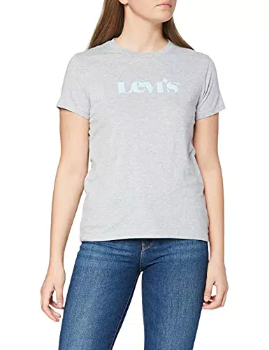 Levi's The Perfect Tee STARST Maglietta, Seasonal Mv Logo Starstruck Heather Grey