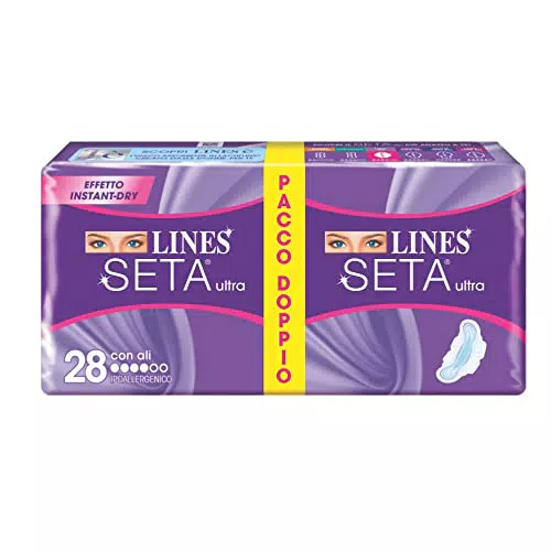 Lines Seta Assorbenti Ultra con Ali, 28 Pezzi