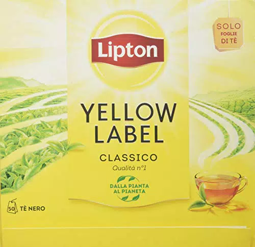 Lipton, Yellow Label, Tè nero classico, 50 filtri