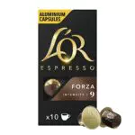 L'Or - Capsule Caffè Espresso Forza - Compatibili con Macchine Nespresso - 10 Capsule in Alluminio - Intensità 9