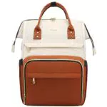 LOVEVOOK Zaino Porta PC Portatile fino a 17 Pollici Impermeabile, Beige e Marrone