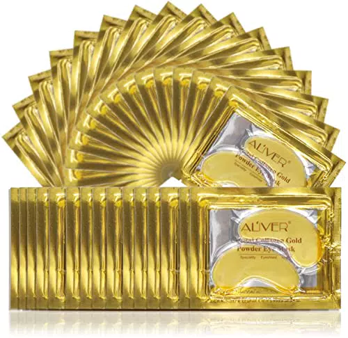 Maschera Contorno Occhi in Oro 24K, Patch Occhi al Collagene in Gel Naturale