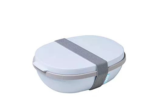 Mepal Porta pranzo Ellipse duo Nordic black ideale da viaggio per le insalate contenitore per alimenti