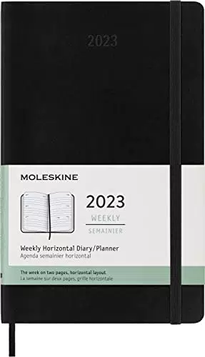 Moleskine Agenda Settimanale 2023, Colore Nero