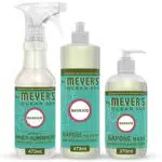 MRS MEYER'S CLEAN DAY 1 Sapone Liquido Mani + 1 Detersivo Piatti + 1 Spray Igienizzante Multisuperficie, basilico