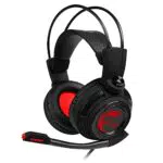 MSI DS502 GAMING HEADSET - Cuffie con audio surround virtuale 7.1, sistema di vibrazione, Neodymium Drivers da 40 mm, microfono omnidirezionale, controlli in linea, connettore USB 2.0 - cablato