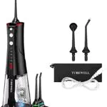 c TUREWELL, pulitore interdentale elettrico con 6 modalità e 5 ugelli