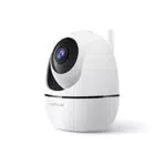 Netvue Telecamera Wifi Interno, Videocamera Sorveglianza con Visione Notturna, Telecamera 360 Gradi, Baby Monitor Compatibile con Alexa, Rilevamento di Movimento, Audio Bidirezionale