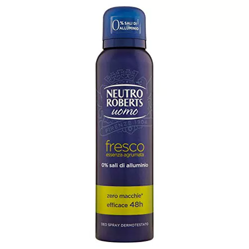 Neutro Roberts, Deodorante Spray Uomo Fresco Verde, Essenza Agrumata