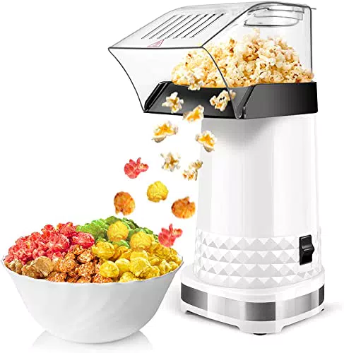 Nictemaw Macchina per popcorn 1200 W aria calda popcorn Maker senza grasso e olio