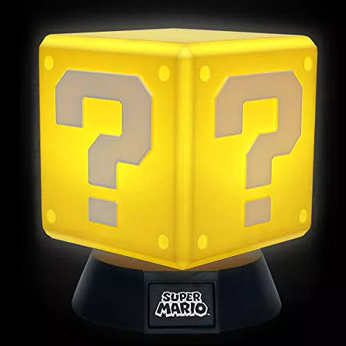 Paladone Lampada Question Block 3D 50 W, Oro, Standard