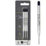 PARKER QUINKflow ricariche inchiostro per penne a sfera, punta media, nero, 3 pezzi