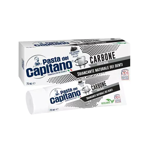 Pasta del Capitano Dentifricio Carbone Vegetale Attivo - 75 ml