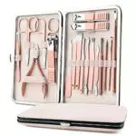 Pedicure Manicure Set, Diealles Shine 18 Pcs Set Tagliaunghie in Acciaio Inossidabile per Cura Personale e Bellezza con Earpick Forcipe Forbice