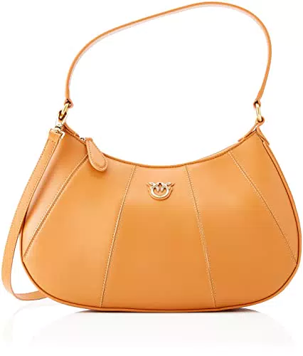 Pinko Half Moon Classic 1 Simply Vit, Borsa Donna, L58Q_Cuoio-Antique Gold
