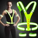PKCHYE Gilet Riflettente LED 5 Pezzi Luce Running Gilet Alta visibilità LED Gilet Catarifrangente Sicurezza Unisex LED Giubbotto Catarifrangente Impermeabile per Jogging Corsa Running Ciclismo