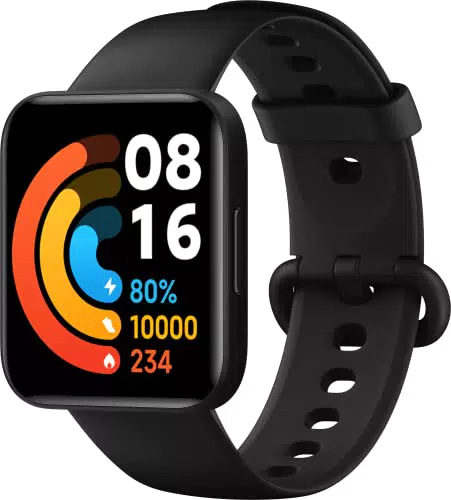 POCO Watch (Black), Misurazione SpO2, Battito Cardiaco, Display AMOLED da 1,6", GPS, Resistenza all'acqua ATM, Nero, Versione Italiana
