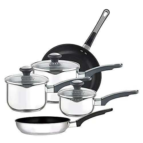 Prestige Inspire - Set di pentole in Acciaio Inox, 5 Pezzi