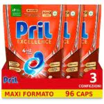 Pril Excellence 4in1 Caps, Detersivo Lavastoviglie in Caps a dissoluzione rapida