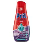 Pril Gel All in On, Detersivo Lavastoviglie Liquido con Bicarbonato, 52 Lavaggi
