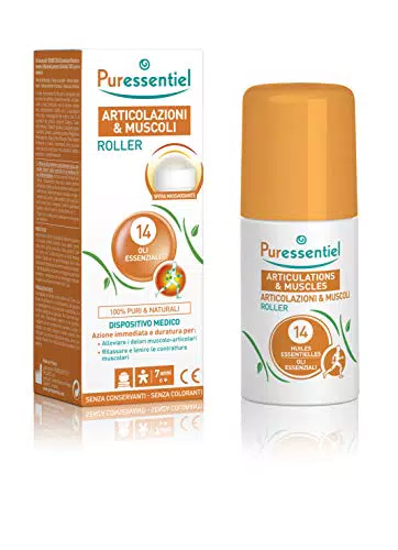Puressentiel - Articolazioni e Muscoli - Roller Dispositivo Medico con 14 Oli Essenziali - Allevia i dolori muscolari e articolari - Formula 99