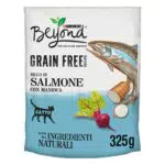 Purina Beyond Grain Free Crocchette Gatti Ricco in Salmone con Manioca, 8 Confezioni da 325g