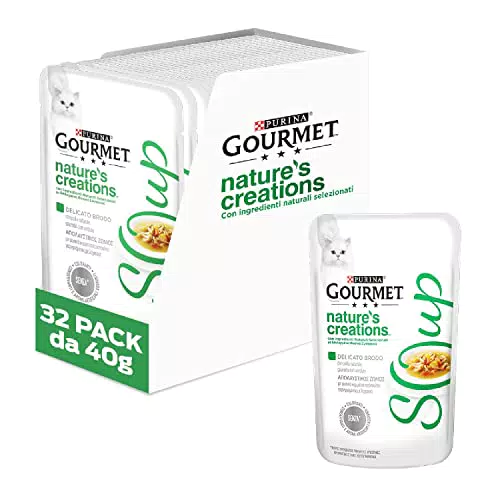 Purina Gourmet Nature's Creations Soup Umido Gatti con Pollo Naturale e Verdure