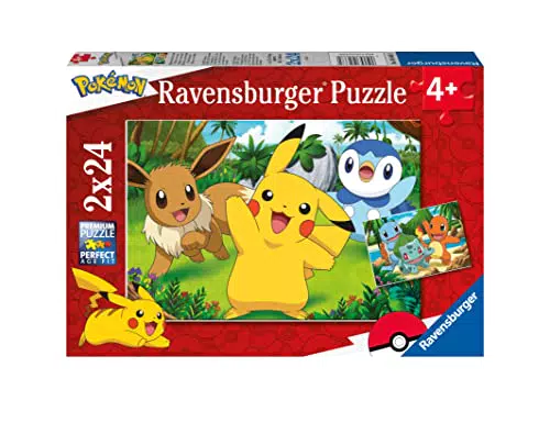 Ravensburger - Puzzle Pokémon, Collezione 2x24, 2 Puzzle da 24 Pezzi