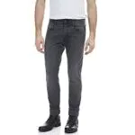Replay Anbass Hyperflex Re-Used Jeans Uomo, Grigio,