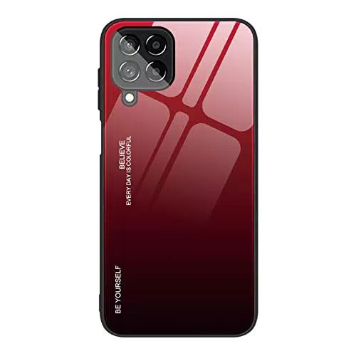 RonRun Cover per Samsung Galaxy M53, Custodia per Telefono in Vetro Temperato